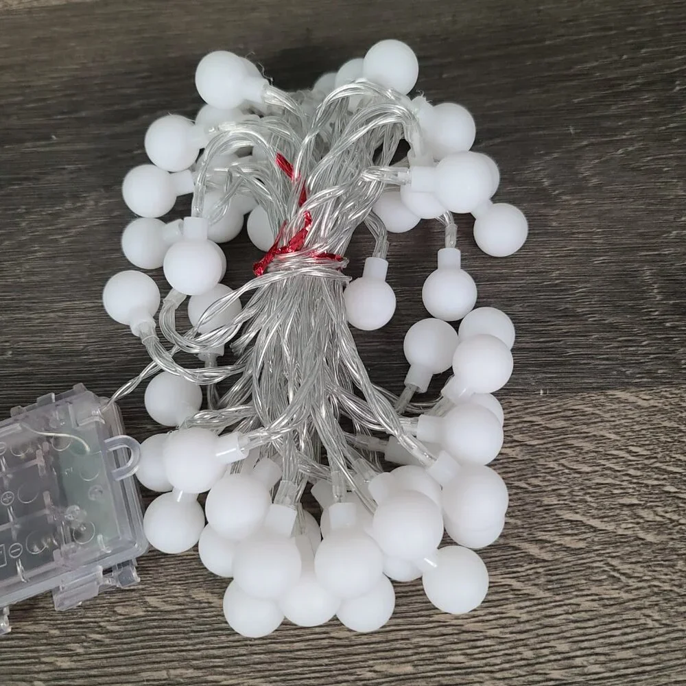 Globe String Lights Battery Operated, 16.4ft 50 LED Small Ball Fairy Lights